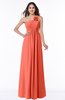 Informal Empire One Shoulder Sleeveless Chiffon Plus Size Bridesmaid Dresses