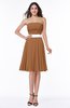 Sexy A-line Zipper Chiffon Knee Length Plus Size Bridesmaid Dresses