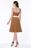 Sexy A-line Zipper Chiffon Knee Length Plus Size Bridesmaid Dresses