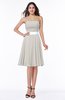 Sexy A-line Zipper Chiffon Knee Length Plus Size Bridesmaid Dresses