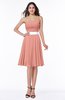 Sexy A-line Zipper Chiffon Knee Length Plus Size Bridesmaid Dresses