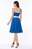 Sexy A-line Zipper Chiffon Knee Length Plus Size Bridesmaid Dresses