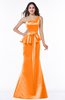 Elegant Asymmetric Neckline Sleeveless Zip up Ribbon Plus Size Bridesmaid Dresses