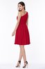 Elegant Asymmetric Neckline Sleeveless Half Backless Chiffon Mini Plus Size Bridesmaid Dresses