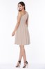 Elegant Asymmetric Neckline Sleeveless Half Backless Chiffon Mini Plus Size Bridesmaid Dresses