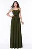 Modern A-line Spaghetti Zip up Floor Length Sash Plus Size Bridesmaid Dresses