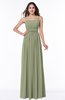 Modern A-line Spaghetti Zip up Floor Length Sash Plus Size Bridesmaid Dresses