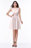 Plain Scoop Sleeveless Zipper Mini Bridesmaid Dresses
