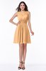 Plain Scoop Sleeveless Zipper Mini Bridesmaid Dresses