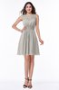 Plain Scoop Sleeveless Zipper Mini Bridesmaid Dresses