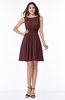 Plain Scoop Sleeveless Zipper Mini Bridesmaid Dresses