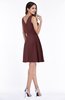 Plain Scoop Sleeveless Zipper Mini Bridesmaid Dresses