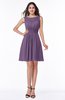 Plain Scoop Sleeveless Zipper Mini Bridesmaid Dresses