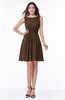 Plain Scoop Sleeveless Zipper Mini Bridesmaid Dresses