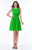 Plain Scoop Sleeveless Zipper Mini Bridesmaid Dresses
