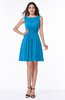 Plain Scoop Sleeveless Zipper Mini Bridesmaid Dresses