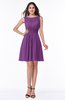 Plain Scoop Sleeveless Zipper Mini Bridesmaid Dresses