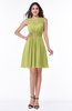 Plain Scoop Sleeveless Zipper Mini Bridesmaid Dresses