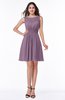 Plain Scoop Sleeveless Zipper Mini Bridesmaid Dresses