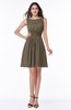 Plain Scoop Sleeveless Zipper Mini Bridesmaid Dresses