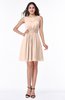 Plain Scoop Sleeveless Zipper Mini Bridesmaid Dresses