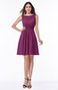 Plain Scoop Sleeveless Zipper Mini Bridesmaid Dresses