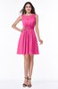 Plain Scoop Sleeveless Zipper Mini Bridesmaid Dresses