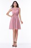 Plain Scoop Sleeveless Zipper Mini Bridesmaid Dresses