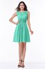 Plain Scoop Sleeveless Zipper Mini Bridesmaid Dresses