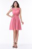Plain Scoop Sleeveless Zipper Mini Bridesmaid Dresses