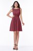 Plain Scoop Sleeveless Zipper Mini Bridesmaid Dresses