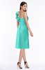 Elegant A-line Half Backless Chiffon Knee Length Ruffles Bridesmaid Dresses