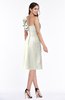 Elegant A-line Half Backless Chiffon Knee Length Ruffles Bridesmaid Dresses