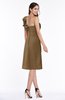 Elegant A-line Half Backless Chiffon Knee Length Ruffles Bridesmaid Dresses