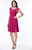 Cute Scoop Short Sleeve Zip up Sash Plus Size Bridesmaid Dresses