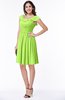 Cute Scoop Short Sleeve Zip up Sash Plus Size Bridesmaid Dresses
