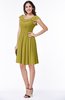 Cute Scoop Short Sleeve Zip up Sash Plus Size Bridesmaid Dresses