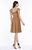 Cute Scoop Short Sleeve Zip up Sash Plus Size Bridesmaid Dresses