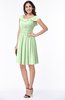 Cute Scoop Short Sleeve Zip up Sash Plus Size Bridesmaid Dresses