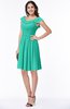 Cute Scoop Short Sleeve Zip up Sash Plus Size Bridesmaid Dresses