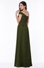 Modern A-line One Shoulder Sleeveless Floor Length Plus Size Bridesmaid Dresses