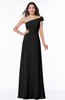 Modern A-line One Shoulder Sleeveless Floor Length Plus Size Bridesmaid Dresses