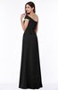 Modern A-line One Shoulder Sleeveless Floor Length Plus Size Bridesmaid Dresses