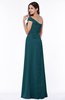Modern A-line One Shoulder Sleeveless Floor Length Plus Size Bridesmaid Dresses