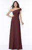 Modern A-line One Shoulder Sleeveless Floor Length Plus Size Bridesmaid Dresses