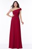 Modern A-line One Shoulder Sleeveless Floor Length Plus Size Bridesmaid Dresses