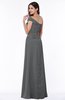 Modern A-line One Shoulder Sleeveless Floor Length Plus Size Bridesmaid Dresses