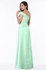 Modern A-line One Shoulder Sleeveless Floor Length Plus Size Bridesmaid Dresses
