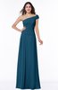 Modern A-line One Shoulder Sleeveless Floor Length Plus Size Bridesmaid Dresses