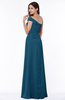 Modern A-line One Shoulder Sleeveless Floor Length Plus Size Bridesmaid Dresses